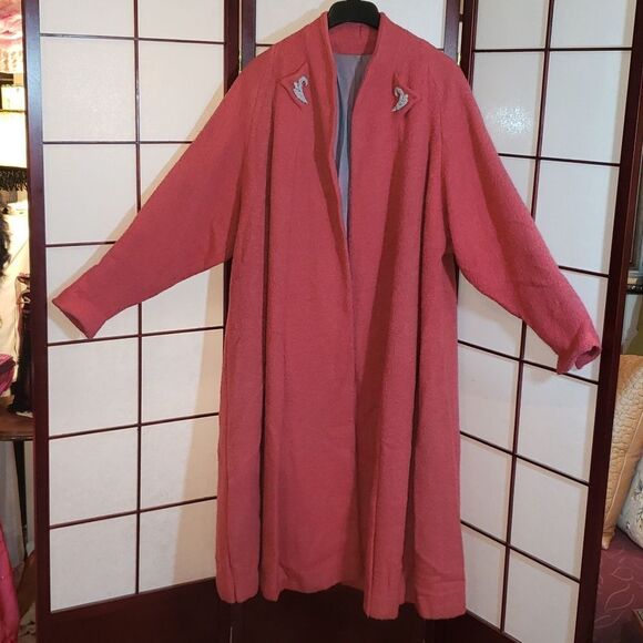 VNTG Halldon Ltd. Coral Open-faced Trench Coat - Picture 1 of 13
